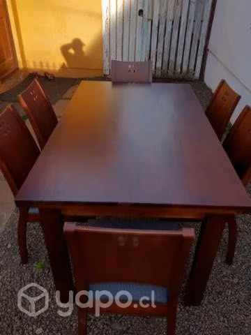 Comedor 100% madera nuevo 6 sillas entreg