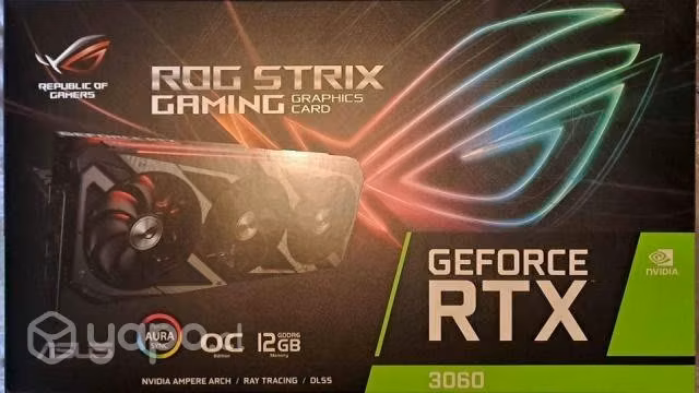Tarjeta grafica Nvidia RTX 3060 Rog Strix V2 12GB