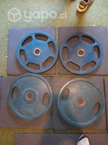 4 discos olímpicos de 20 kg