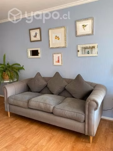 Sillón de 3 cuerpos relleno de plumas