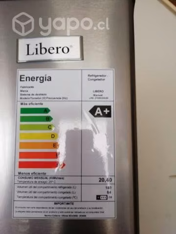 Refrigerador Libelo acero inoxidable