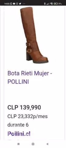 Botas mujer marca POLLINI DE CUERO
