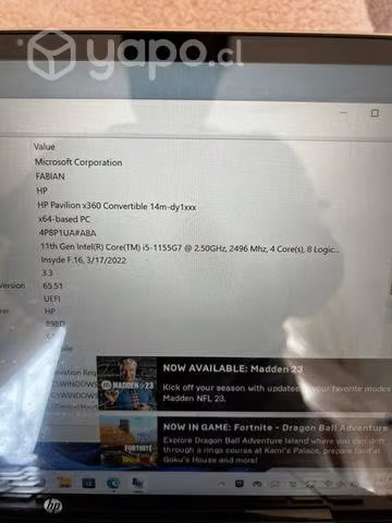 Hp x360 touch iris graphics i5 11 gen - Imagen 6