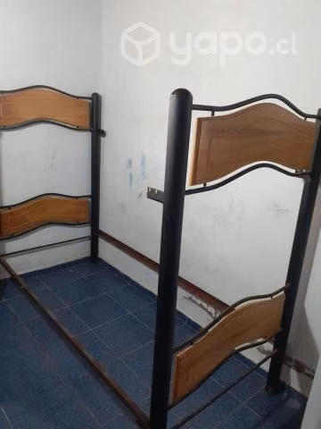 Camarote fierro con somier madera