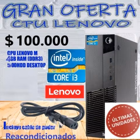 CPU LENOVO SERIE M INTEL i3