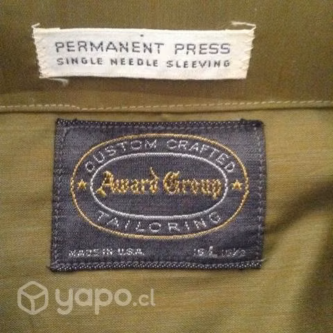 Camisa Verde para Hombre Marca Custom Crafted Pla