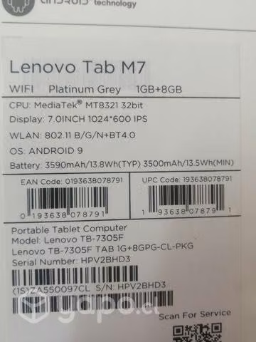 Vendó tablet lenovo nuevo de paquete - Imagen 3