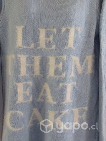 Sweater Juvenil Celeste Mujer. Extrasuave y Calie