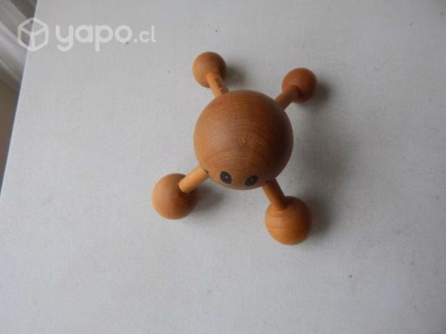 Masajeador pulpo de 4 patas, madera