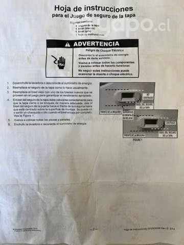 Repuesto nuevo original lavadora Whirlpool USA