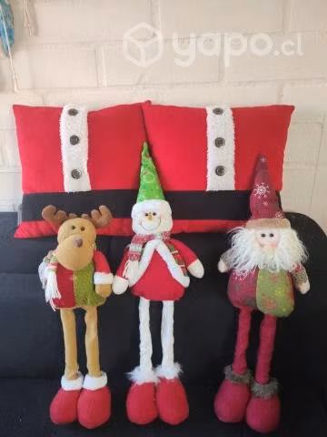 Cojines de navidad y patas largas grandes