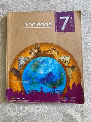 Libro Sociedad 7mo básico, Santillana