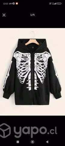 Poleron esqueleto 4xl