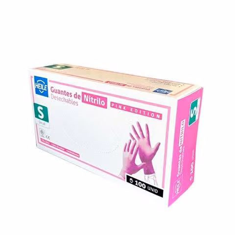 Guantes Nitrilo NEGRO Y ROSADO
