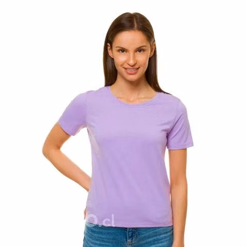 Polera Elastizada De Mujer Color Lavanda