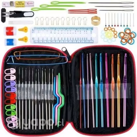 Set Crochet 100 Pcs Accesorios Ganchillo En Estuch - Imagen 4