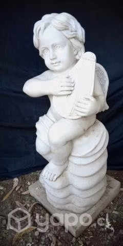 Serafin con lira *Bella escultura en mármol