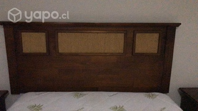 Cama dos plazas con respaldo y veladores Rosen - Imagen 3