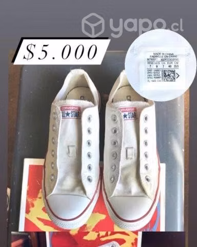 Zapatillas Converse AllStar Blancas Nro 40