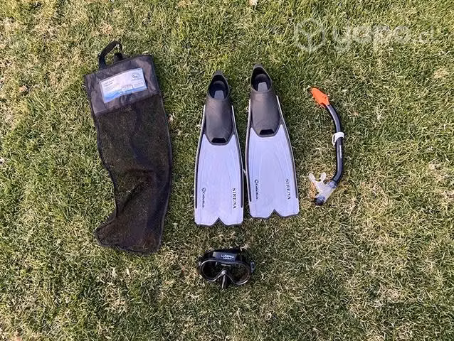 Set de buceo/ aletas tallas 38-39