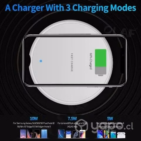 Cargador De Celular Inalambrico 1A 10W Smartphone