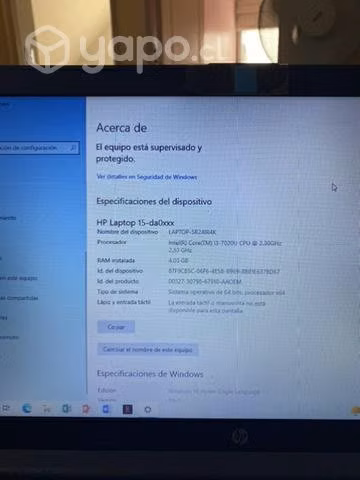 Notebook HP 15-da0057la - Imagen 5