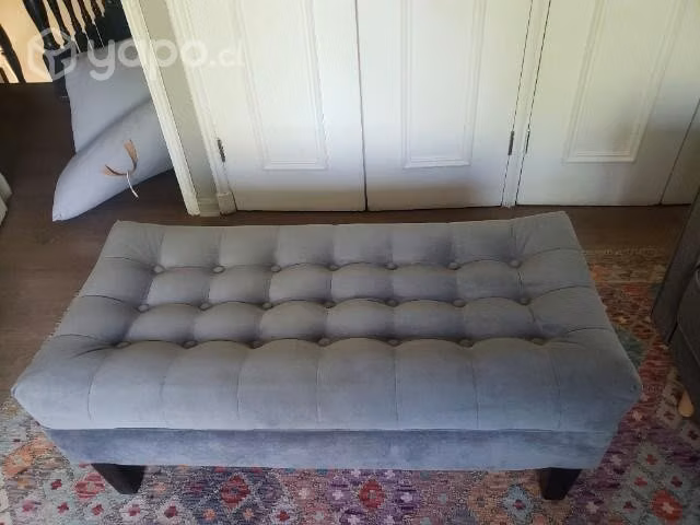 Banqueta capitoné gris