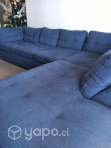 Sofa chaislonge azul