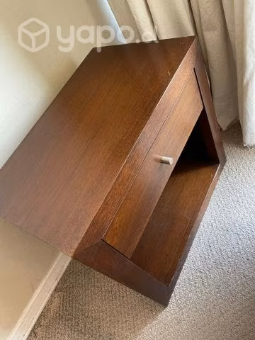 Set 2 veladores de madera lingue maciza - Imagen 2