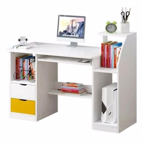 Escritorio Mesa Librero Gaveta Computador Blanco