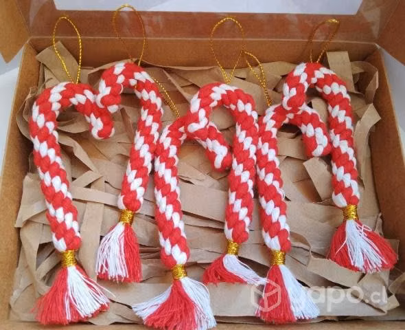 Bastones adorno navidad
