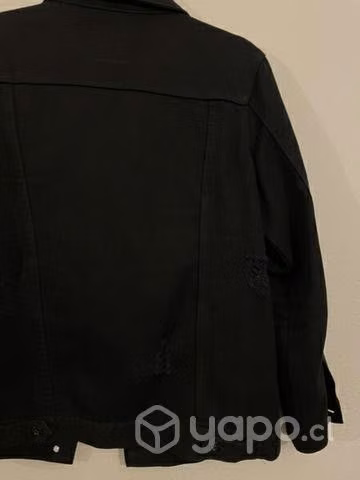 Chaqueta jeans negra - Imagen 4