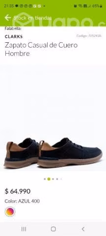 Zapato de hombre 100 % cuero Marca Clarks - Imagen 3