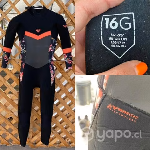 Traje de surf talla 16 niña