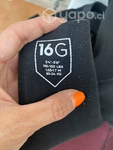 Traje de surf talla 16 niña