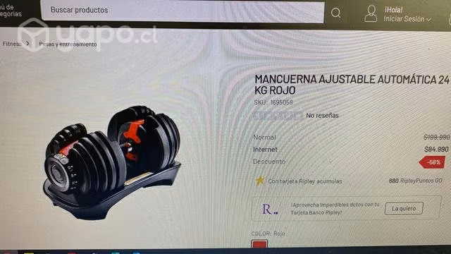 Mancuernas ajustables automáticas 24kg - Imagen 4