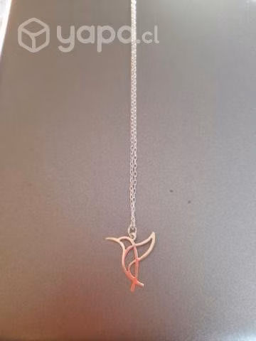 Collar de plata, diseño Colibrí