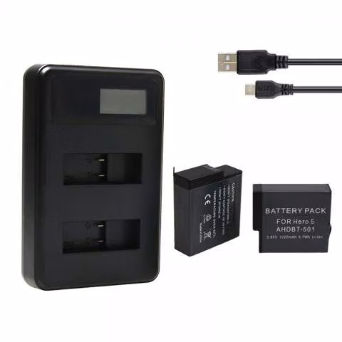 Cargador + 2 Batería GoPro Hero 5 6 7 8