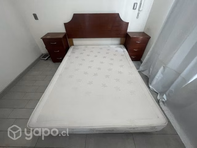 Espaldar de cama con box y 2 veladores