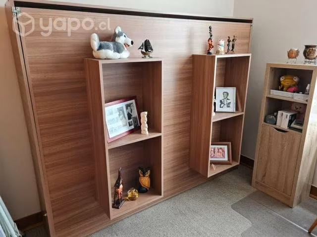 Cama 2plazas plegable (librero)