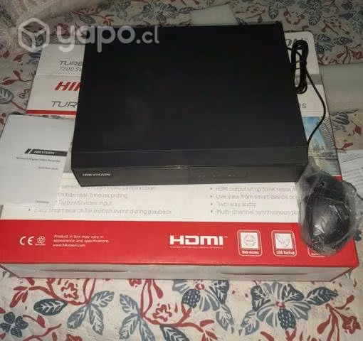 DVR marca Hikvision para 8 cámaras