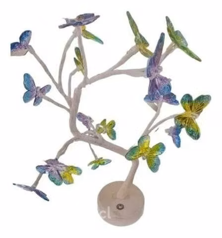 Lámpara Bonsái Árbol Luz Cálida Diseño mariposas - Imagen 2