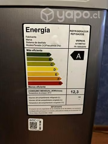 Frigobar 122 litros marca WINIA - Imagen 2