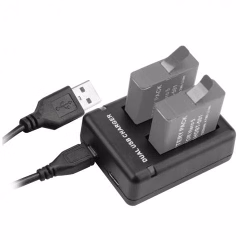 Cargador doble de baterías para Gopro hero 5 6 7 8