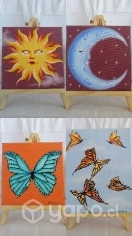 Pinturas acrílicas hechas a mano