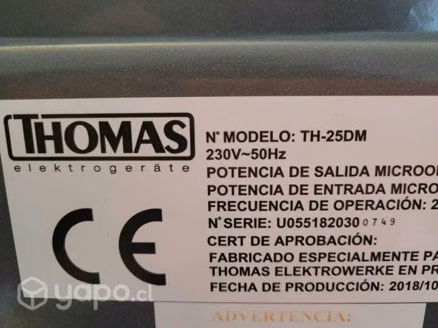 Microondas Thomas TH-25DM
