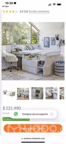 Cama multifuncional 1plaza - Imagen 5