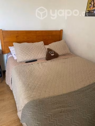 Cama cic dos plazas + velador
