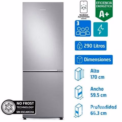 Refrigerador bottom mount 290 litros