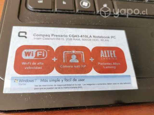 Notebook Compaq presario CQ43 - Imagen 3